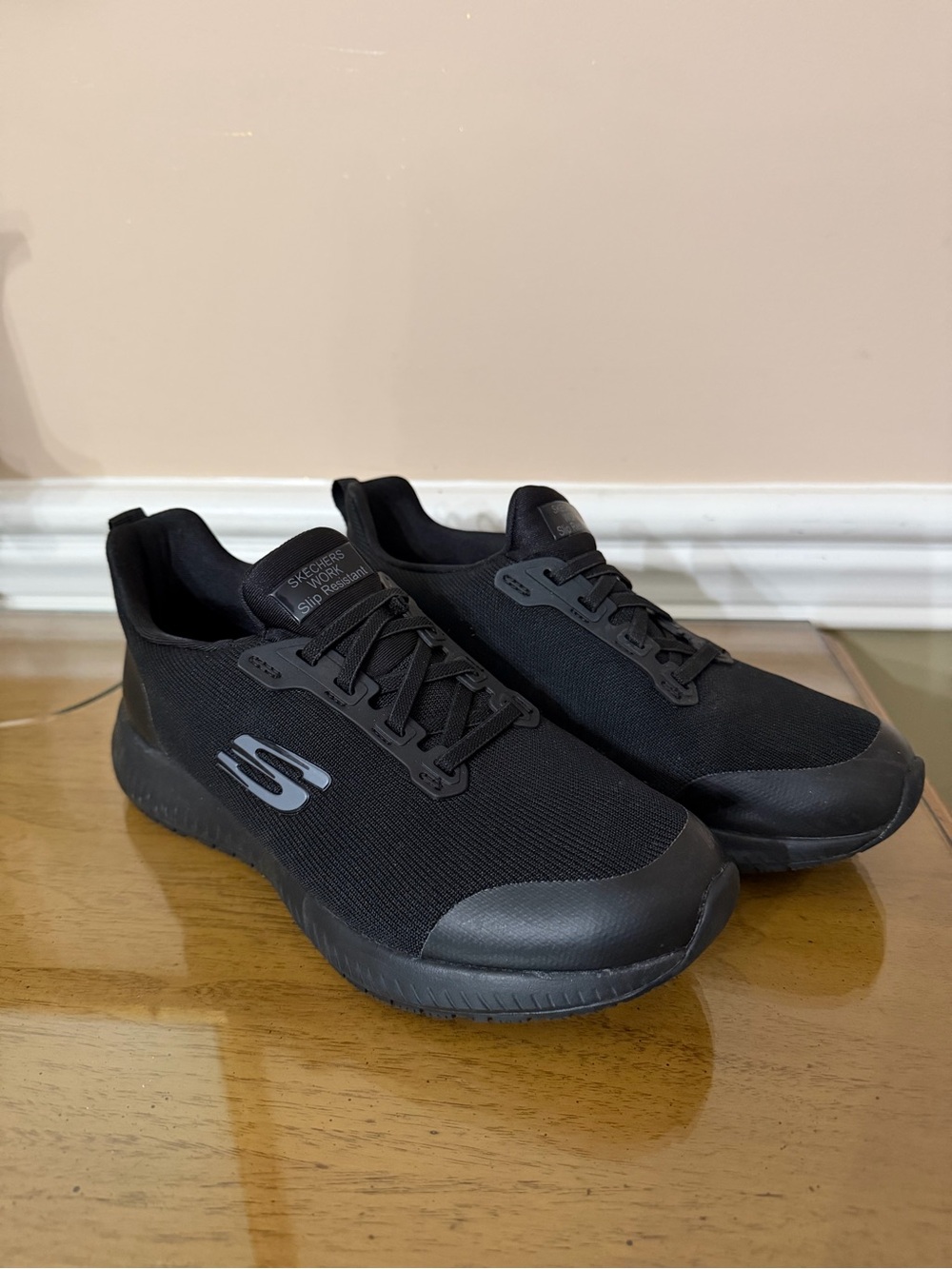 Skechers Women’s Black Slip-Resistant Athletic Sneakers